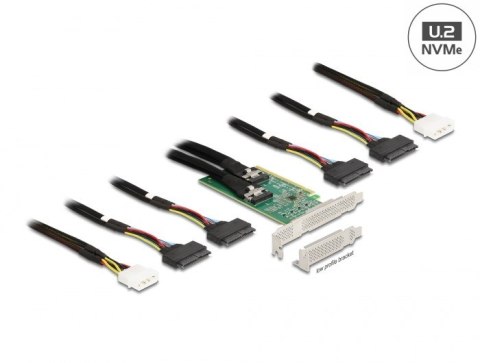 Delock PCI Express 4.0 x16 Karte zu 4 x SFF-8639 N DELOCK