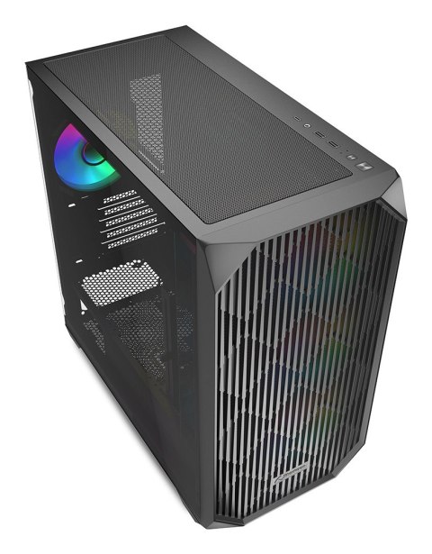 Etui Sharkoon MK3 RGB Micro-ATX 1xGlass Czarne Sharkoon