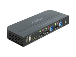 KVM Switch DisplayPort 1.4 8K z USB 3.0 i Audio - KVM / audio / USB switch - 2 porty DELOCK