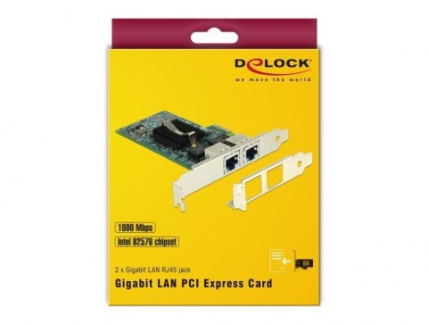 Karta sieciowa PCI Express 2 x Gigabit LAN Delock DELOCK
