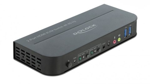 Przełącznik KVM HDMI Delock 4K 60 Hz z USB 3.0 i Audio - KVM / audio / USB switch - 2 porty DELOCK