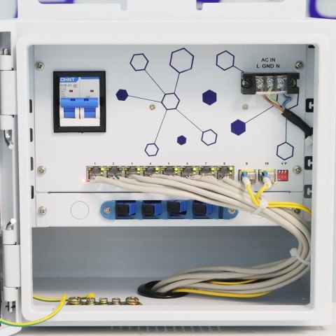 Zewnętrzny switch PoE Extralink Atlas; 8x RJ45 1000Mb/s PoE, 2x SFP, 120W, aktywne chłodzenie Extralink