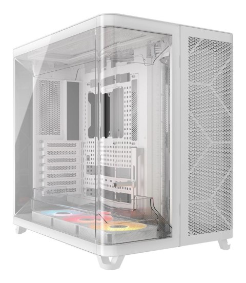 Corsair AIR 5400 RS-R ARGB PC-Case, Midi Tower, Szkło hartowane, RGB - białe, 2x wentylatory 120 mm w zestawie Corsair