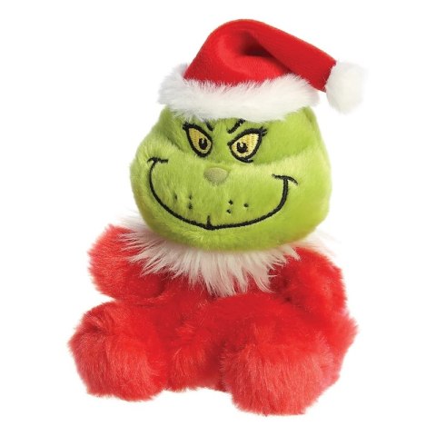 Grinch - Pluszowa maskotka / przytulanka siedzący Grinch w stroju Świętego Mikołaja 13 cm z kolekcji Palm Pals Eco-Friendly Grinch