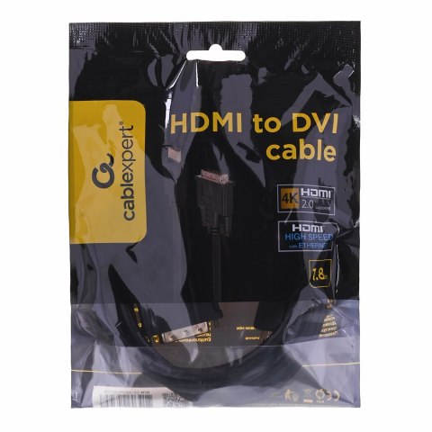 Kabel GEMBIRD CC-HDMI-DVI-6 (HDMI M - DVI-D M; 1,8m; kolor czarny) GEMBIRD