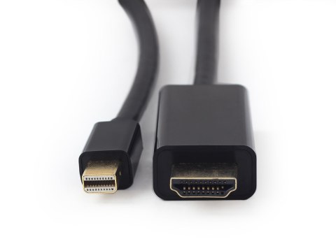 Kabel GEMBIRD CC-mDP-HDMI-6 (Mini DisplayPort M - HDMI M; 1,8m; kolor czarny) GEMBIRD