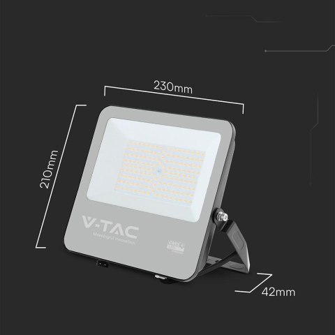 Projektor LED V-TAC CREE CHIP 100W 135lm/W czarna obudowa przewód 1m IP65 VT-44101 4000K 11480lm 6 lat gwarancji