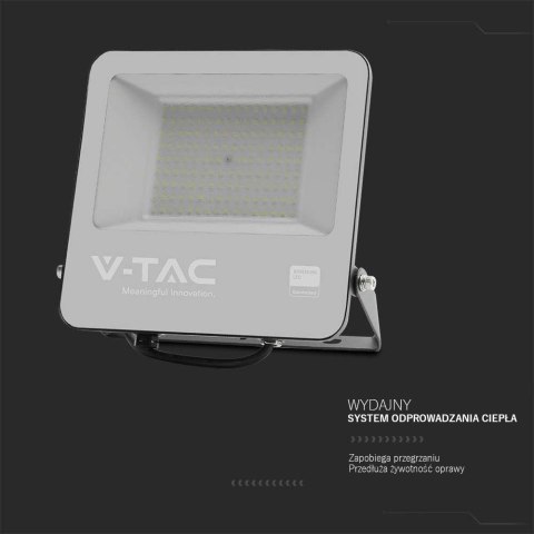 Projektor LED V-TAC CREE CHIP 100W 135lm/W czarna obudowa przewód 1m IP65 VT-44101 6500K 11480lm 6 lat gwarancji