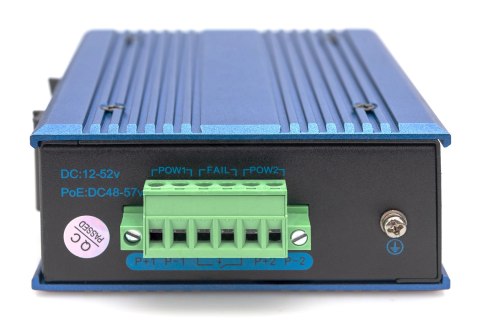 Przemysłowy switch 4x 1000Base-TX PoE 120W + 1x 1000Base-FX (bez modułu) DIN rozszerzony zakres temp DIGITUS