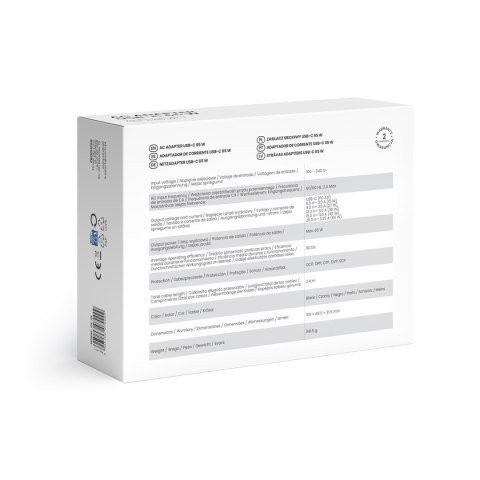 SAVIO ZASILACZ SIECIOWY USB-C 65W ZA-01 SAVIO