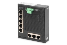 Switch Ethernet Gigabit 8-portowy, montaż DIN, rozszerzony zakres temp. DIGITUS