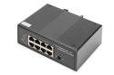 Switch przemysłowy 7-portowy Gigabit PoE+ z 1x PD, IEEE802.3af/at, DIN rail, rozszerzony zakres temp. DIGITUS
