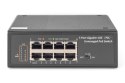 Switch przemysłowy 7-portowy Gigabit PoE+ z 1x PD, IEEE802.3af/at, DIN rail, rozszerzony zakres temp. DIGITUS