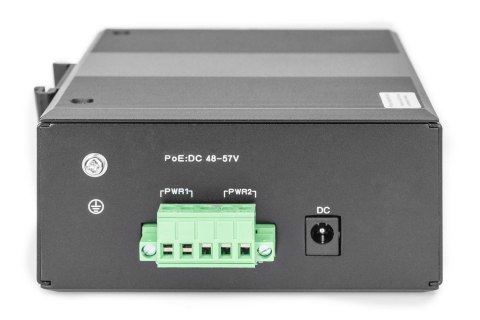 Switch przemysłowy 7-portowy Gigabit PoE+ z 1x PD, IEEE802.3af/at, DIN rail, rozszerzony zakres temp. DIGITUS