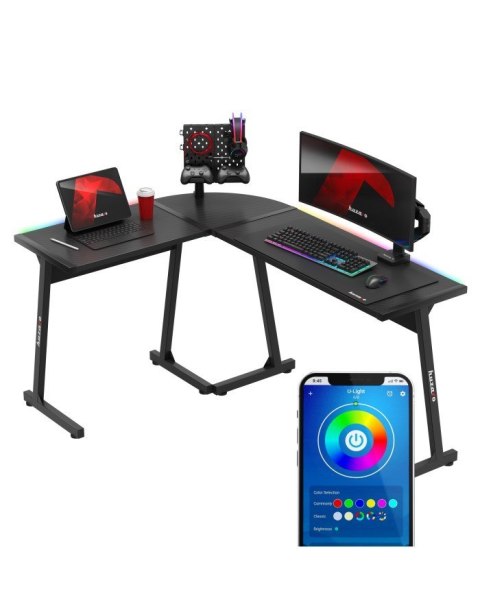 Biurko gamingowe Huzaro Hero 6.0 Black RGB Huzaro