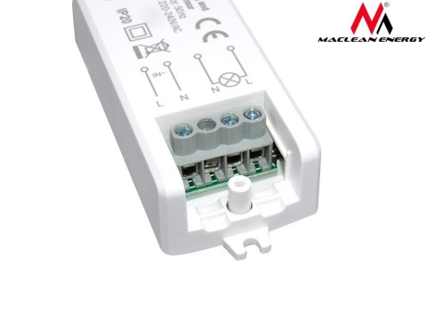 Czujnik PIR do drzwi Maclean, działanie on/off, zasięg 5-6cm, max. 500W, MCE135 Maclean