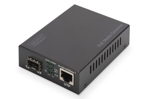 Konwerter mediów Gigabit PoE, RJ45 / SFP, PSE DIGITUS