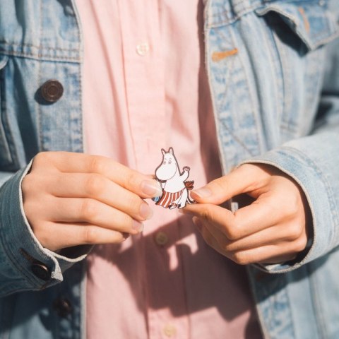 Muminki - Zestaw 4 przypinek do ubrań lub plecaka Moomin