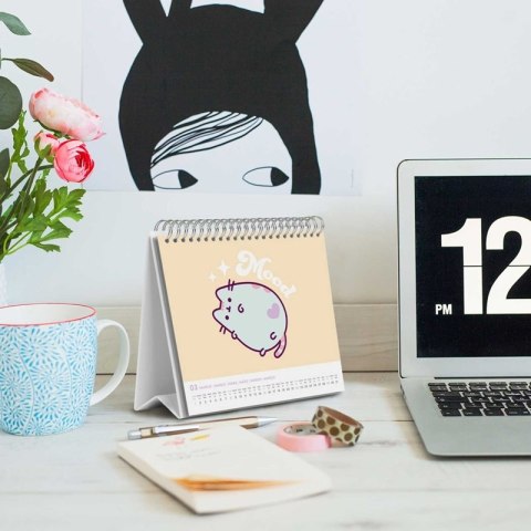 Pusheen - Kalendarz biurkowy 2026 rok 17x20 cm Pusheen