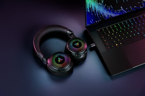 Razer Kraken V4 Zestaw słuchawkowy Bezprzewodowy Opaska na głowę Gaming USB Typu-A Bluetooth Czarny RAZER
