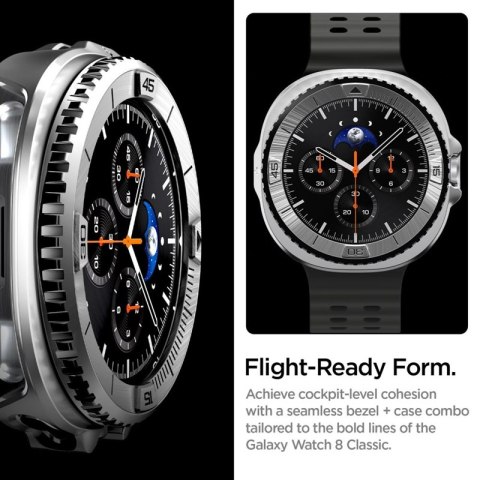 Spigen Bezel Tune Pro Pilot - Obudowa / Pierścień ochronny do Samsung Galaxy Watch 8 Classic 46 mm (Silver) Spigen