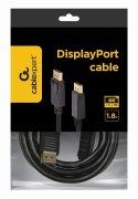 Kabel GEMBIRD CC-DP2-6 (DisplayPort M - DisplayPort M; 1,8m; kolor czarny) GEMBIRD