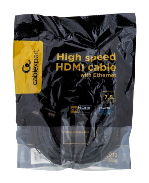 Kabel GEMBIRD CC-HDMI4-7.5M (HDMI M - HDMI M; 7,5m; kolor czarny) GEMBIRD