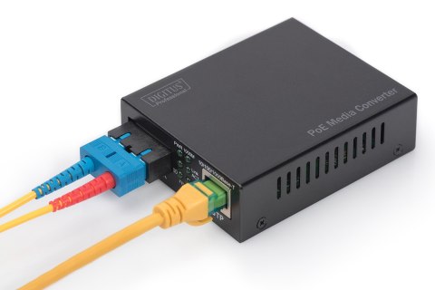 Konwerter mediów Gigabit PoE, RJ45 / SC, MM, PSE DIGITUS