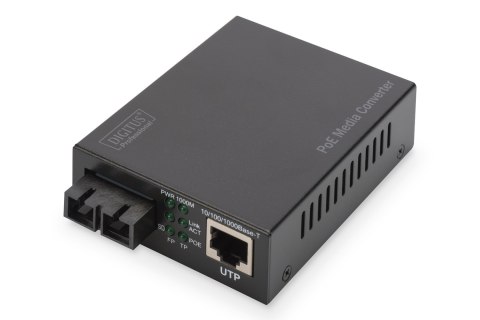 Konwerter mediów Gigabit PoE, RJ45 / SC, MM, PSE DIGITUS