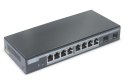 L2 managed 8-Port Gigabit PoE Switch + 2 SFP10/100/1000Mbps, 86W PoE Power Budget, DIGITUS
