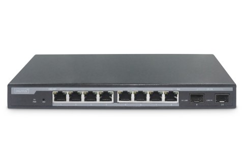 L2 managed 8-Port Gigabit PoE Switch + 2 SFP10/100/1000Mbps, 86W PoE Power Budget, DIGITUS