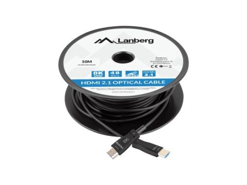 LANBERG KABEL HDMI LANBERG KABEL HDMI M/M V2.1 10M OPTYCZNY AOC CZARNY CA-HDMI-30FB-0100-BK Lanberg
