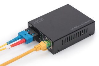 Media konwerter RJ45 10/100/1000Base-T na SC duplex 1000Base-LX, SM, 20km DIGITUS