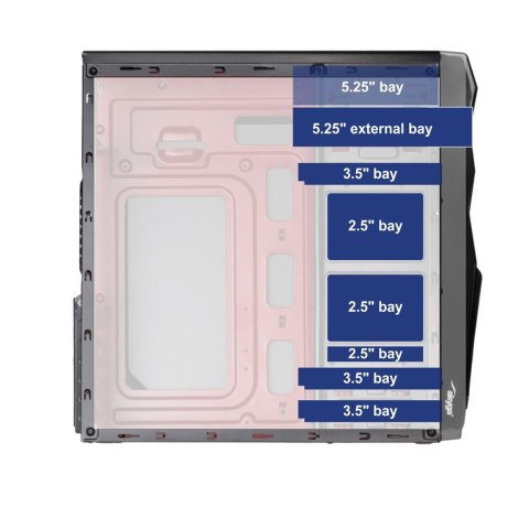 Obudowa Akyga AK995BK (ATX, Micro ATX, Mini ITX; kolor czarny) Akyga