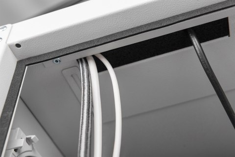 Obudowa komp. drzwi szkl., wentylator, kółka RAL70 DIGITUS