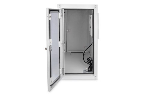 Obudowa komp. drzwi szkl., wentylator, kółka RAL70 DIGITUS