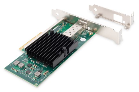 Pojedynczy port światłowodowy (SFP+) 10 Gb/s na karcie PCI Express, chipset: Intel JL82599EN DIGITUS