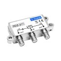 RDZ-211 Dwukrotny zewnętrzny rozgałęźnik RF 5-862 MHz 4,0 dB F Poziom Outdoor TELKOM TELMOR TELKOM TELMOR