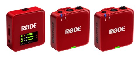 RODE Wireless GO III Red - system mikrofonów bezprzewodowych (czerwony) RODE
