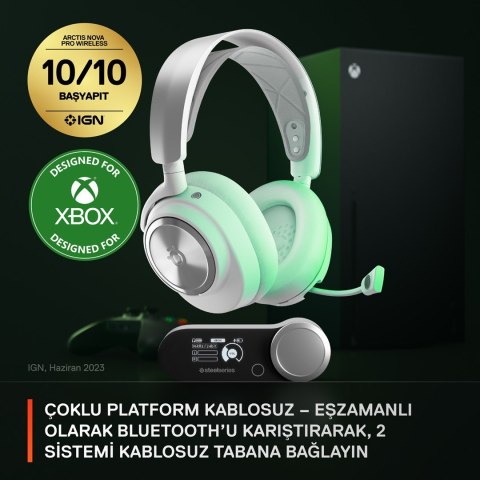 Steelseries 61525 słuchawki/zestaw słuchawkowy Przewodowa Opaska na głowę Gaming USB Type-C Biały SteelSeries