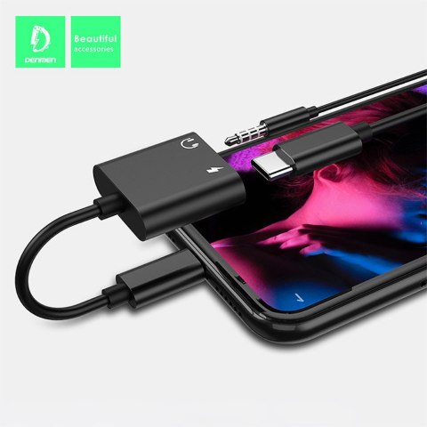 Adapter przejściówka USB typu C -> Jack + USB typu C (ładowanie) LP