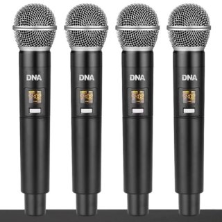 DNA QMIC4 - Mikrofon bezprzewodowy, 4x nadajnik doręczny DNA PROFESSIONAL