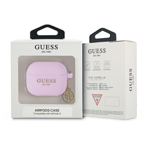 Guess 4G Charms Silicone Case - Etui AirPods 3 (Purple) Guess