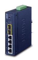 PLANET Industrial L2/L4 4-Port Zarządzany L2/L4 Gigabit Ethernet (10/100/1000) Niebieski Planet