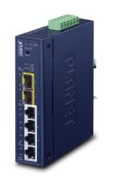 PLANET Industrial L2/L4 4-Port Zarządzany L2/L4 Gigabit Ethernet (10/100/1000) Niebieski Planet