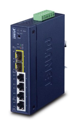 PLANET Industrial L2/L4 4-Port Zarządzany L2/L4 Gigabit Ethernet (10/100/1000) Niebieski Planet