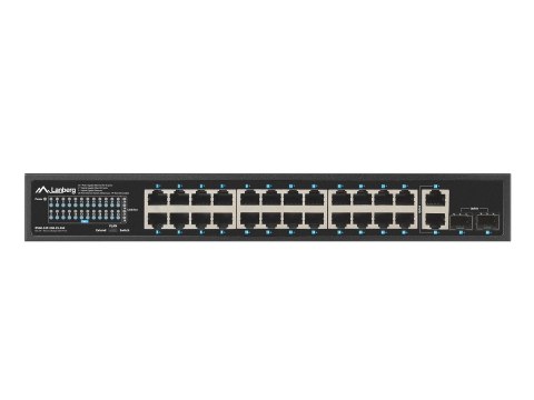 Switch LANBERG RSGE-24P-2GE-2S-360 RACK 19" 24X 1GB POE+/2X GB/2X SFP 360W Lanberg
