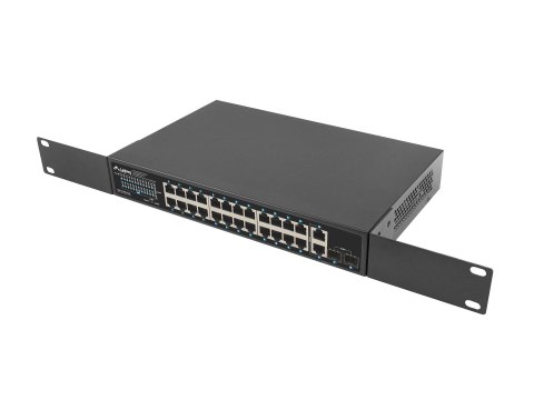 Switch LANBERG RSGE-24P-2GE-2S-360 RACK 19" 24X 1GB POE+/2X GB/2X SFP 360W Lanberg