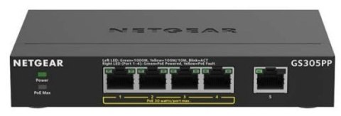 Switch Netgear GS305PP-300EUS 5p PoE 120W (PoE+: 4p) Unmanaged Gigabit NETGEAR