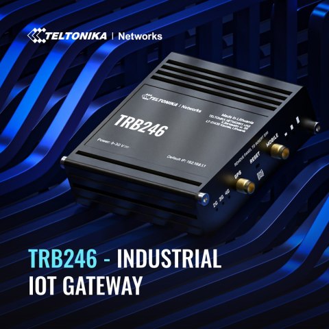 Teltonika Przemysłowy router, brama IoT LTE TRB246 Cat 4, 1x RJ45 100Mb/s, IP30 Teltonika